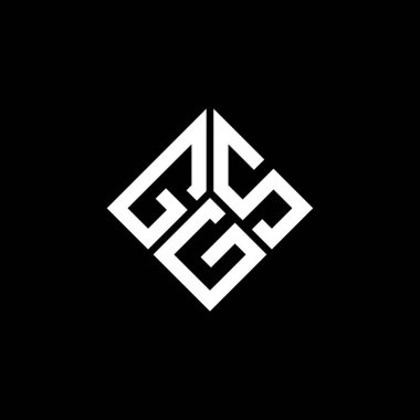Siyah arka planda GSG harfi logo tasarımı. GSG yaratıcı harflerin baş harfleri logo kavramı. GSG harf tasarımı.