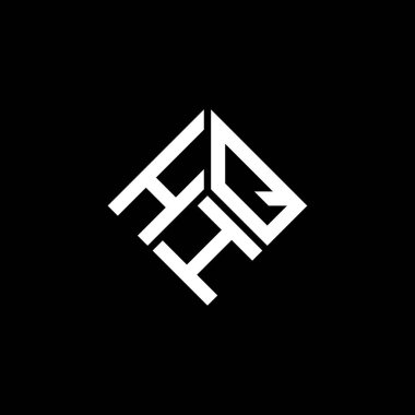 Siyah arka planda GQH harf logosu tasarımı. GQH yaratıcı harflerin baş harfleri logo kavramı. GQH harf tasarımı.