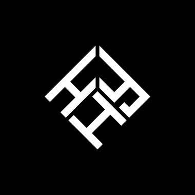 Siyah arka planda HYH harf logosu tasarımı. HYH yaratıcı harflerin baş harfleri logo kavramı. HYH harf tasarımı.