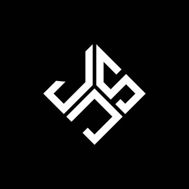 Siyah arka planda JSJ harf logosu tasarımı. JSJ yaratıcı harflerin baş harfleri logo kavramı. JSJ harf tasarımı.