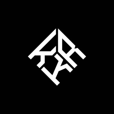 Siyah arkaplanda KRK harf logosu tasarımı. KRK yaratıcı harflerin baş harfleri logo kavramı. KRK harf tasarımı.