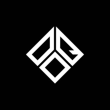 Siyah arka planda OQO harf logosu tasarımı. OQO yaratıcı harflerin baş harfleri logo kavramı. OQO harf tasarımı.