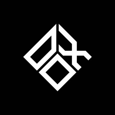 Siyah arka planda OXO harf logosu tasarımı. OXO yaratıcı harflerin baş harfleri logo kavramı. OXO harf tasarımı.