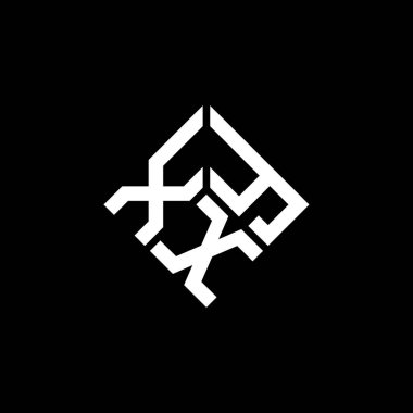 Siyah arkaplanda XYX harf logosu tasarımı. XYX yaratıcı harf logosu konsepti. XYX harf tasarımı.