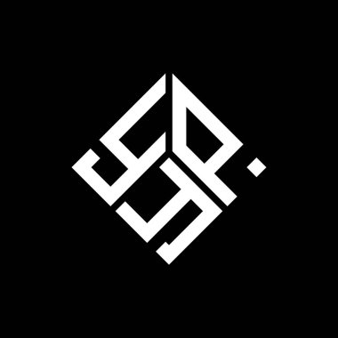 Siyah arkaplanda YPY harf logosu tasarımı. YPY yaratıcı harflerin baş harfleri logo kavramı. YPY harf tasarımı.
