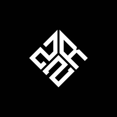 Siyah arkaplanda ZRZ harf logosu tasarımı. ZRZ yaratıcı harf logosu konsepti. ZRZ harf tasarımı.
