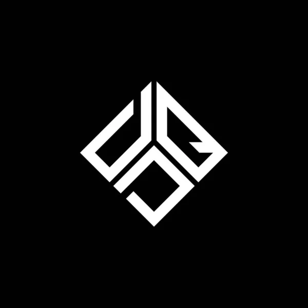 Dqd Lettre Logo Design Sur Fond Noir Dqd Initiales Créatives — Image vectorielle