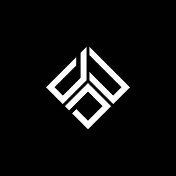 Dud Logo Design Auf Schwarzem Hintergrund Dud Kreative Initialen Buchstaben — Stockvektor