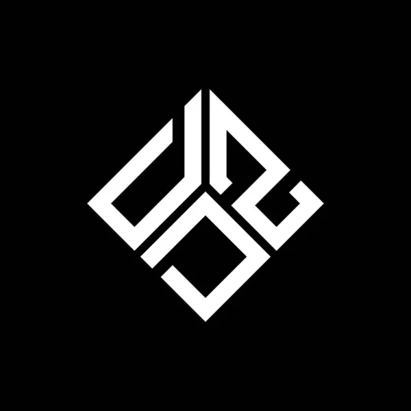 Diseño Del Logotipo Letra Dzd Sobre Fondo Negro Dzd Iniciales — Archivo Imágenes Vectoriales