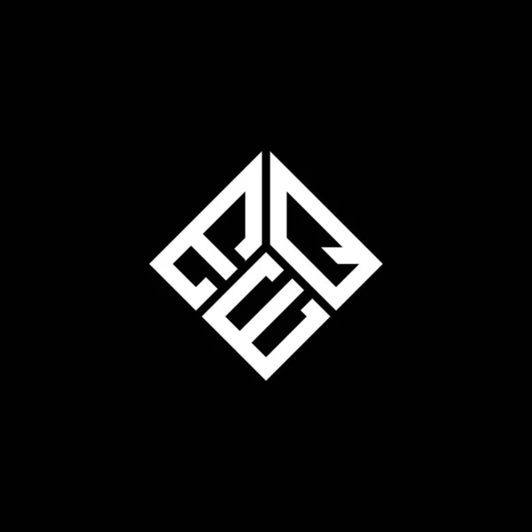Diseño Del Logotipo Letra Eqe Sobre Fondo Negro Eqe Iniciales — Vector de stock