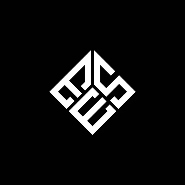 Siyah Arka Planda Ese Harf Logosu Tasarımı Ese Yaratıcı Harflerin — Stok Vektör