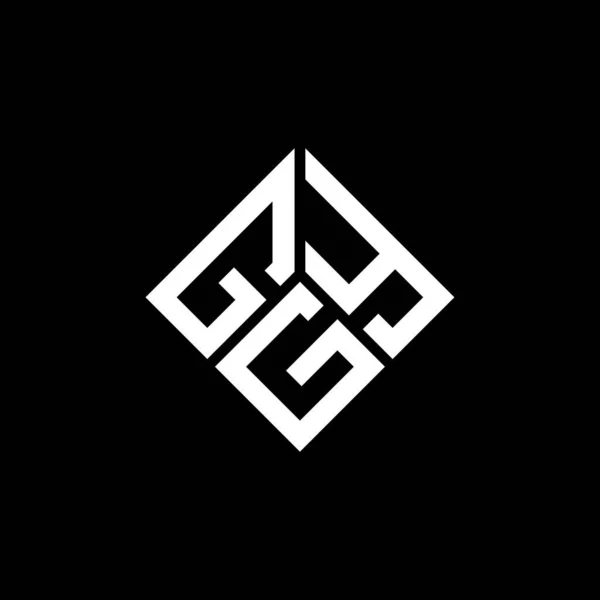Gyg Lettre Logo Design Sur Fond Noir Gyg Initiales Créatives — Image vectorielle
