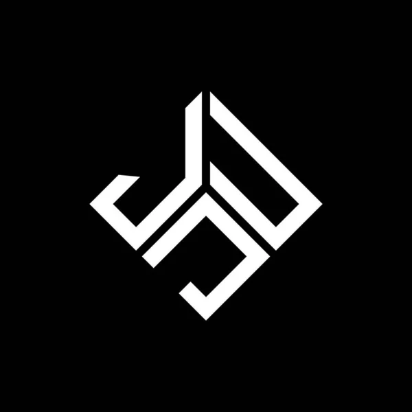 Projekt Logo Litery Juj Czarnym Tle Juj Twórcze Inicjały Koncepcja — Wektor stockowy