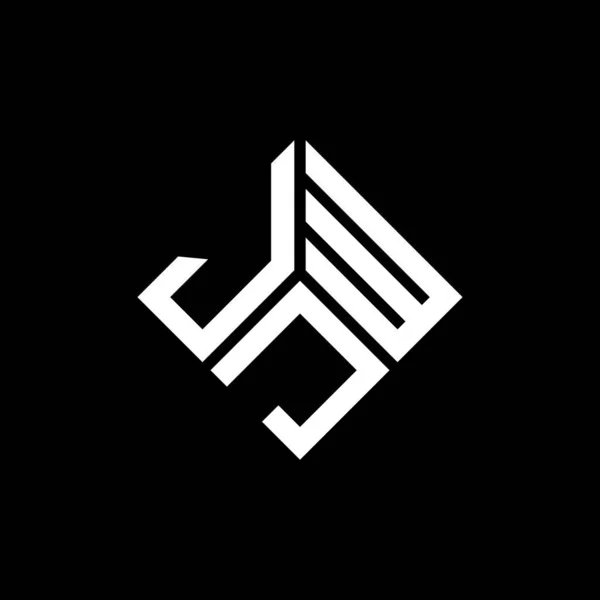 Projekt Logo Litery Jwj Czarnym Tle Jwj Twórcze Inicjały Koncepcja — Wektor stockowy