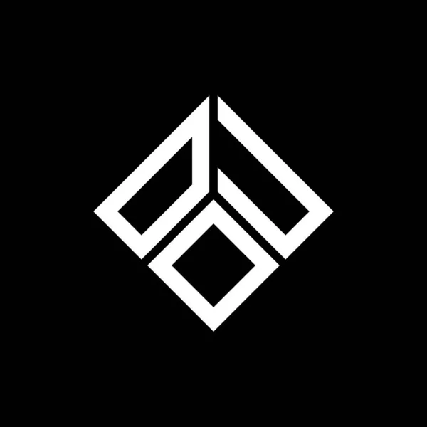 Ouo Letter Logo Ontwerp Zwarte Achtergrond Ouo Creatieve Initialen Letter — Stockvector