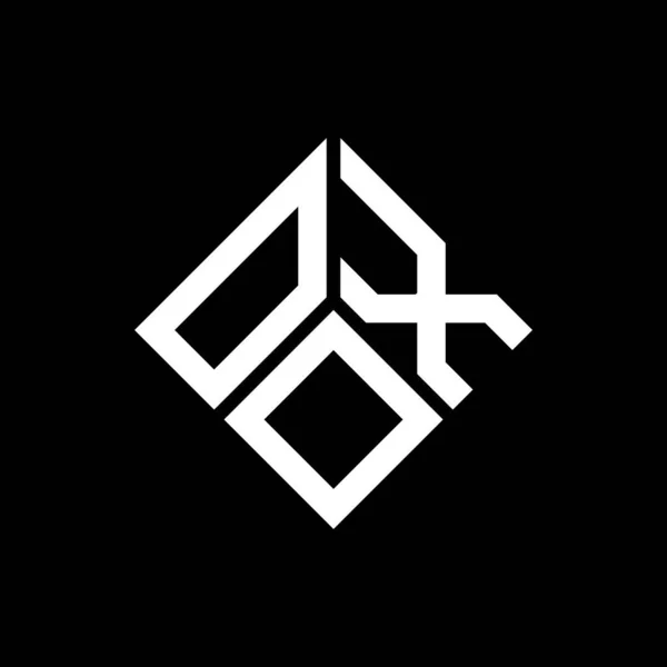Σχεδιασμός Λογότυπου Γραμμάτων Oxo Μαύρο Φόντο Oxo Δημιουργική Αρχικά Γράμμα — Διανυσματικό Αρχείο