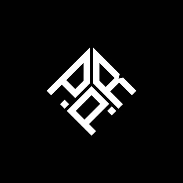 黒の背景にPrp文字のロゴデザイン Prpクリエイティブイニシャルレターロゴコンセプト Prpレターデザイン — ストックベクタ