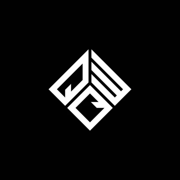 Qwq Literă Logo Design Fundal Negru Qwq Creativ Inițiale Concept — Vector de stoc