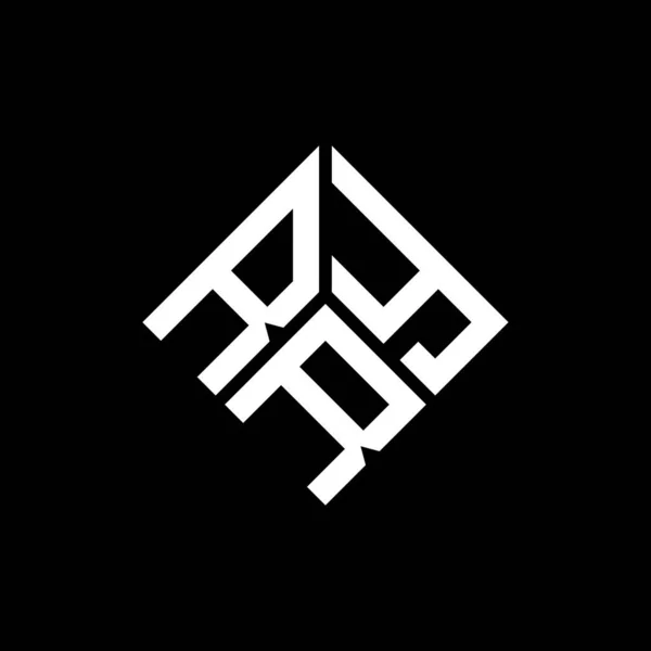 Σχεδιασμός Λογότυπου Γραμμάτων Ryr Μαύρο Φόντο Δημιουργικά Αρχικά Ryr Έννοια — Διανυσματικό Αρχείο