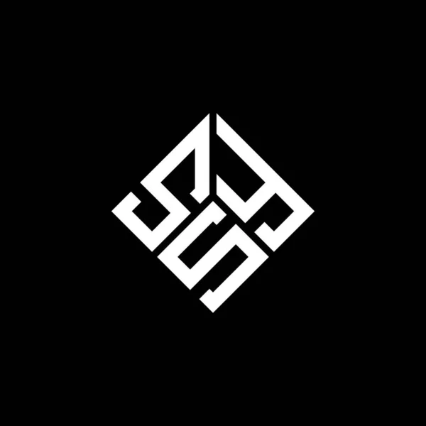 Sys Письмо Дизайн Логотипа Черном Фоне Sys Креативные Инициалы Буквенная — стоковый вектор