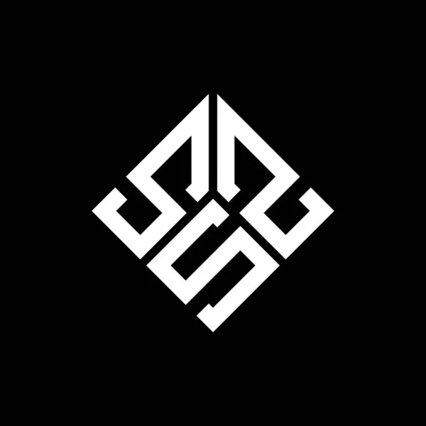 Siyah Arkaplanda Szs Harf Logosu Tasarımı Szs Yaratıcı Harf Logosu — Stok Vektör
