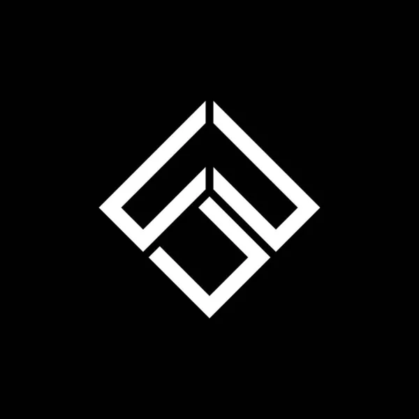 Uuu Lettre Logo Design Sur Fond Noir Uuu Initiales Créatives — Image vectorielle