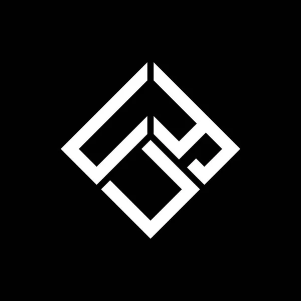 Uyu Letter Logo Design Black Background Uyu Creative Initials Letter — Stock Vector