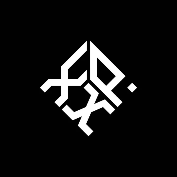 Xpx Literă Logo Design Fundal Negru Xpx Creativ Inițiale Concept — Vector de stoc