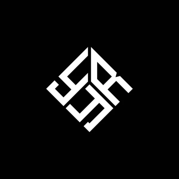 Diseño Del Logotipo Letra Yay Sobre Fondo Negro Yay Iniciales — Vector de stock