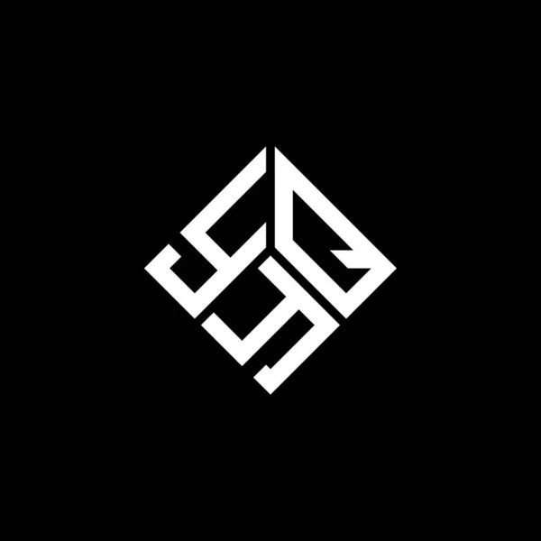 Diseño Del Logotipo Letra Yqy Sobre Fondo Negro Yqy Iniciales — Vector de stock