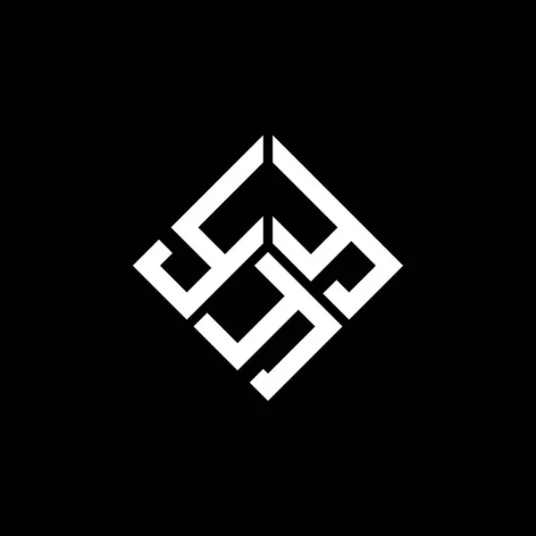Jjj Letter Logo Ontwerp Zwarte Achtergrond Yyy Creatieve Initialen Letter — Stockvector
