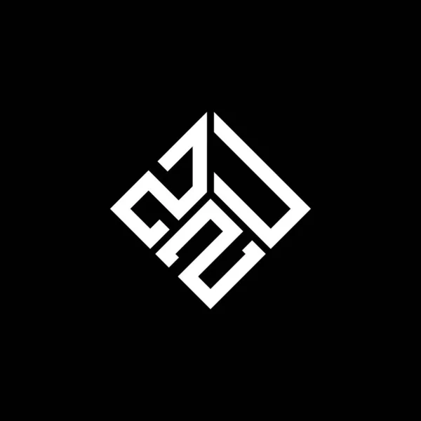 Zuz Logo Zwarte Achtergrond Zuz Creatieve Initialen Letterlogo Concept Ontwerp — Stockvector