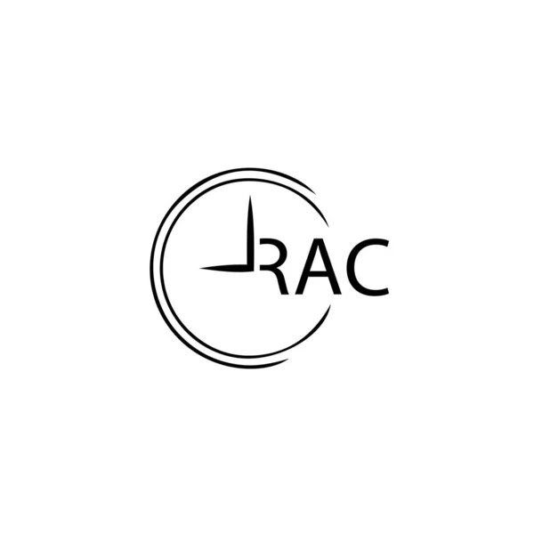 Rac Letter Logo Design White Background Rac Creative Initials Letter — Stock Vector
