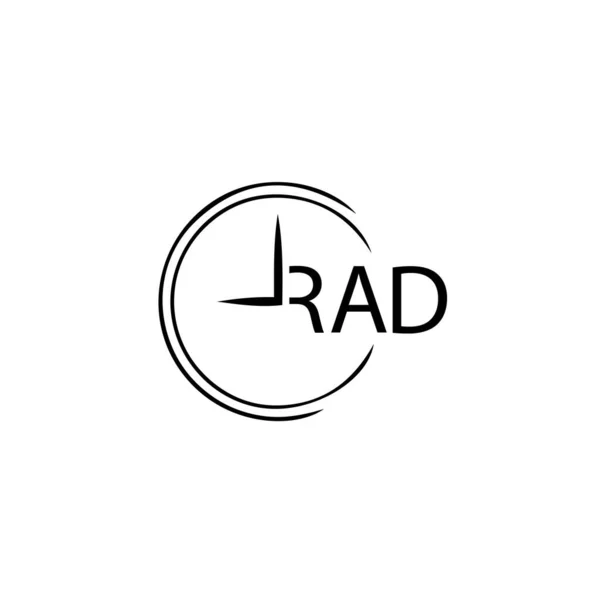 Rad Letter Logo Design White Background Rad Creative Initials Letter — Stock Vector