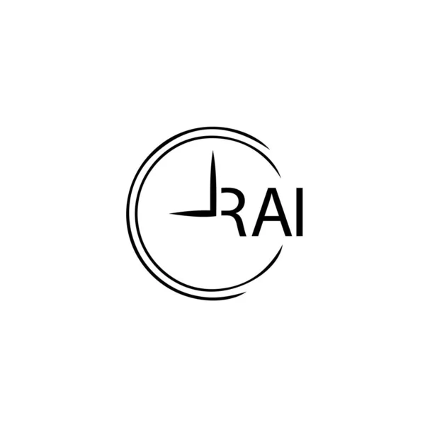 Rai Letter Logo Design White Background Rai Creative Initials Letter — Stock Vector