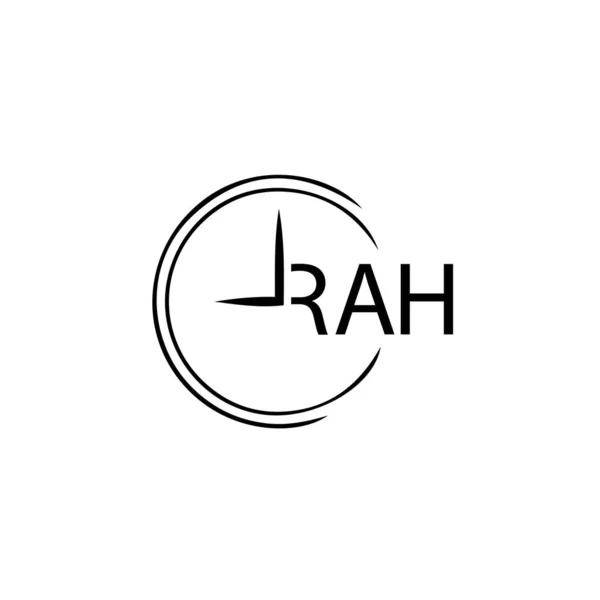 Rah Letter Logo Design White Background Rah Creative Initials Letter — Stock Vector