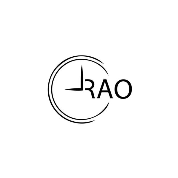 Rao Letter Logo Design White Background Rao Creative Initials Letter — Stock Vector
