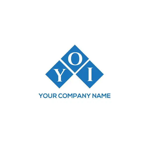 Yoi Brev Logotyp Design Vit Bakgrund Yoi Kreativa Initialer Brev — Stock vektor