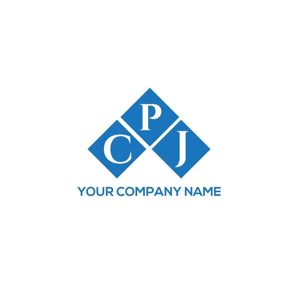 Cpj字母标识的白色背景设计 Cpj创意的首字母首字母标识概念 Cpj字母设计 — 图库矢量图片