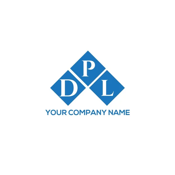 Design Logotipo Carta Dpl Fundo Branco Dpl Iniciais Criativas Conceito — Vetor de Stock