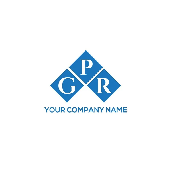 白い背景にGprの手紙のロゴデザイン Gprクリエイティブイニシャルレターロゴコンセプト Gprレターデザイン — ストックベクタ