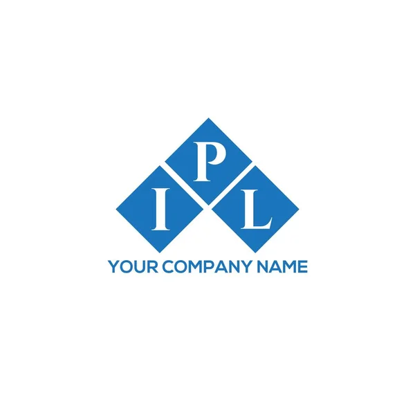 Design Logotipo Carta Ipl Fundo Branco Ipl Iniciais Criativas Conceito — Vetor de Stock