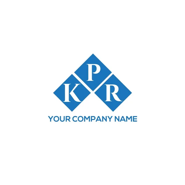白を基調としたKprレターロゴデザイン Kprクリエイティブイニシャルレターロゴコンセプト Kprレターデザイン — ストックベクタ