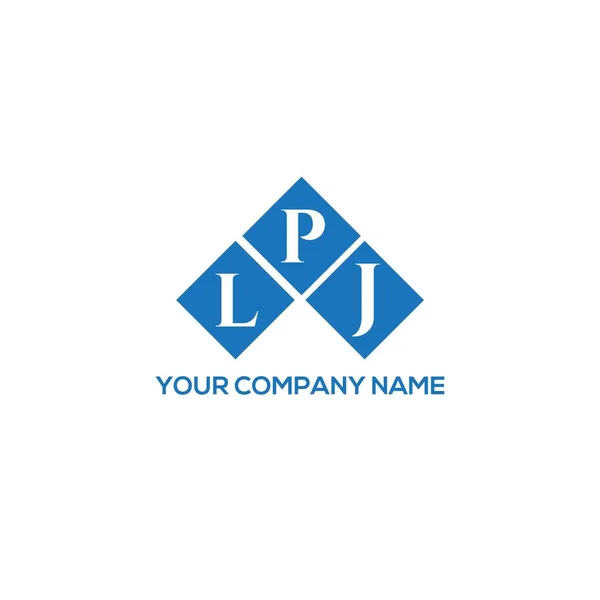 Lpj字母标识的白色背景设计 Lpj创意首字母首字母标识概念 Lpj字母设计 — 图库矢量图片