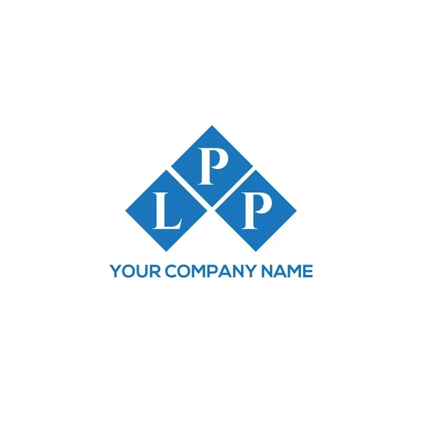 白を基調としたLppのレターロゴデザイン Lpp創造的なイニシャルの手紙のロゴコンセプト Lppの文字デザイン — ストックベクタ
