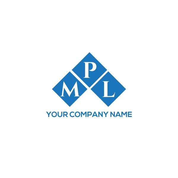 Diseño Del Logotipo Letra Mpl Sobre Fondo Blanco Mpl Iniciales — Vector de stock