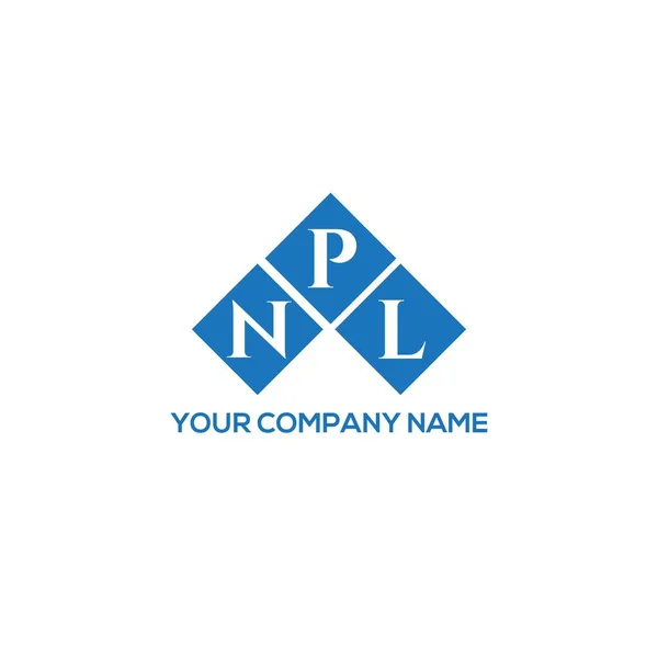Desenho Logotipo Letra Npl Fundo Branco Npl Iniciais Criativas Conceito — Vetor de Stock