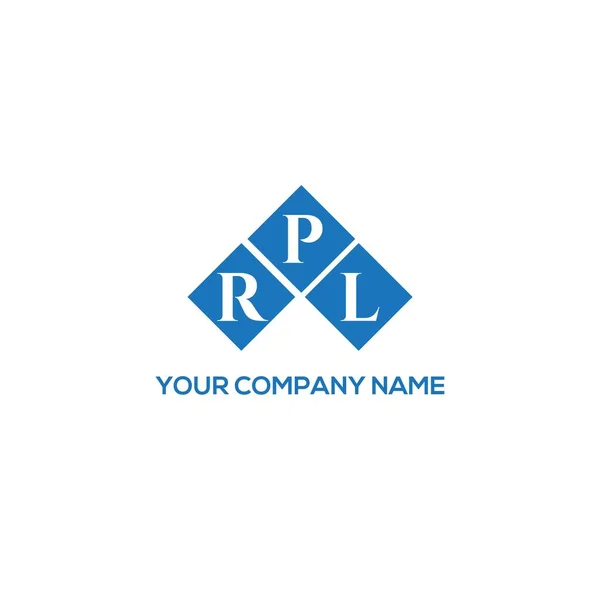 Design Logotipo Letra Rpl Fundo Branco Rpl Iniciais Criativas Conceito — Vetor de Stock