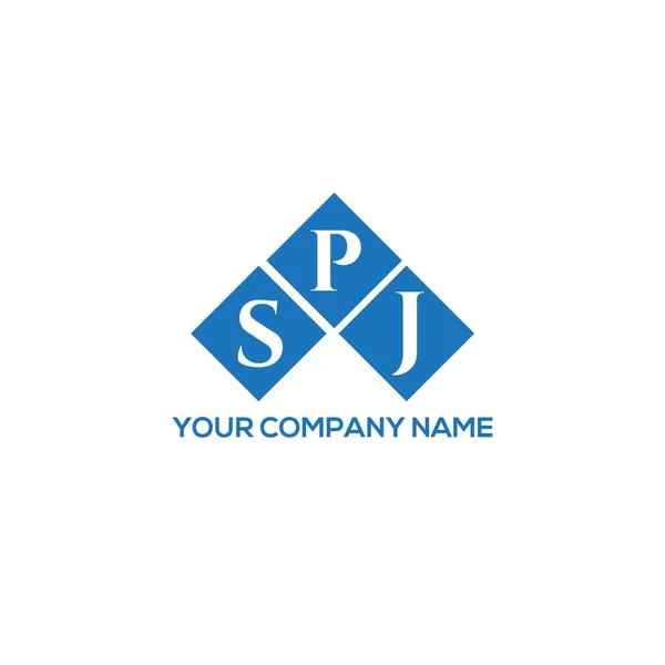 白色背景的Spj字母标识设计 Spj创意的首字母首字母标识概念 Spj字母设计 — 图库矢量图片