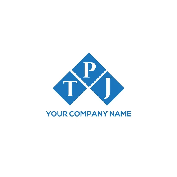 白色背景的Tpj字母标识设计 Tpj创意的首字母缩写字母标识概念 Tpj字母设计 — 图库矢量图片